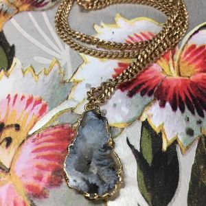 Vintage Crystal Slice With Druzy